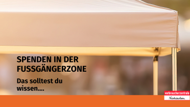 Spenden in der Fußgängerzone