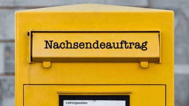 Briefkasten mit Nachsendeauftrag