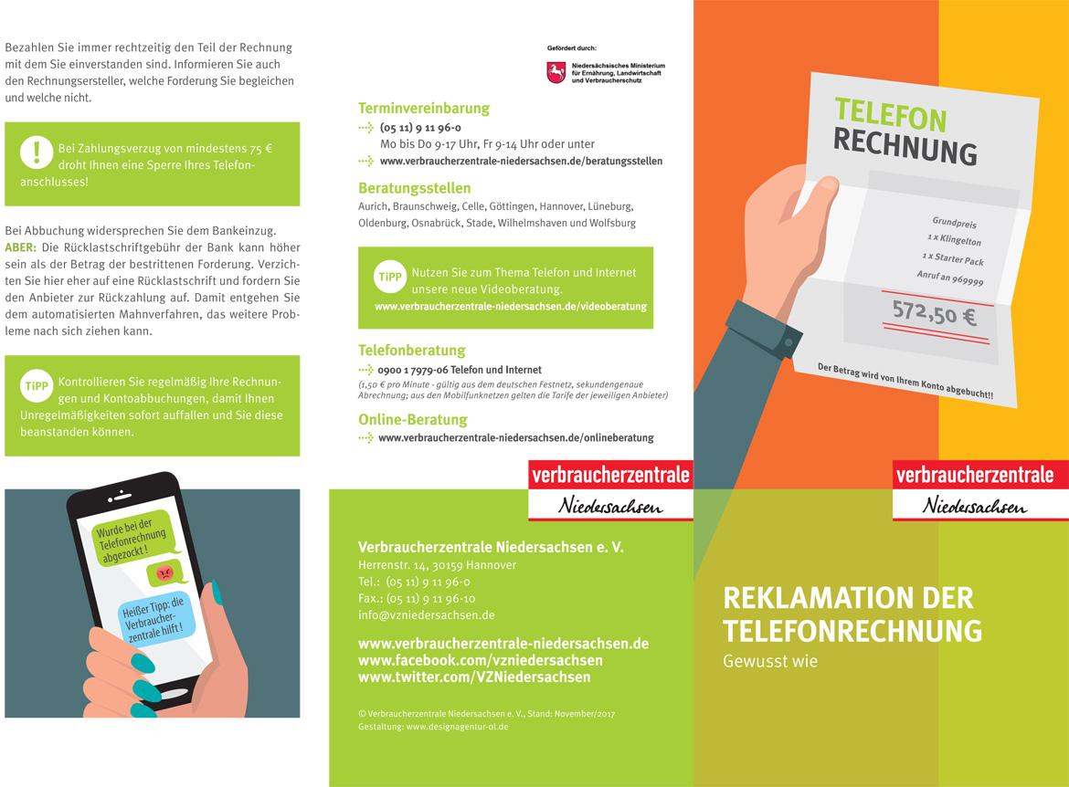 Cover Reklamation der Telefonrechnung