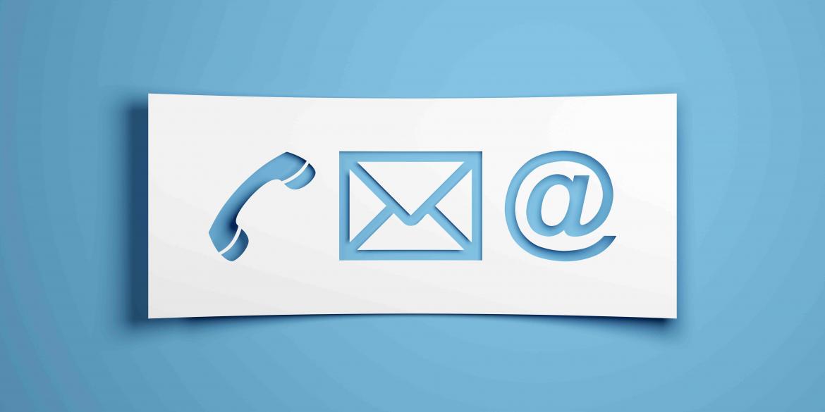 Telefon Brief und E-Mail Icon