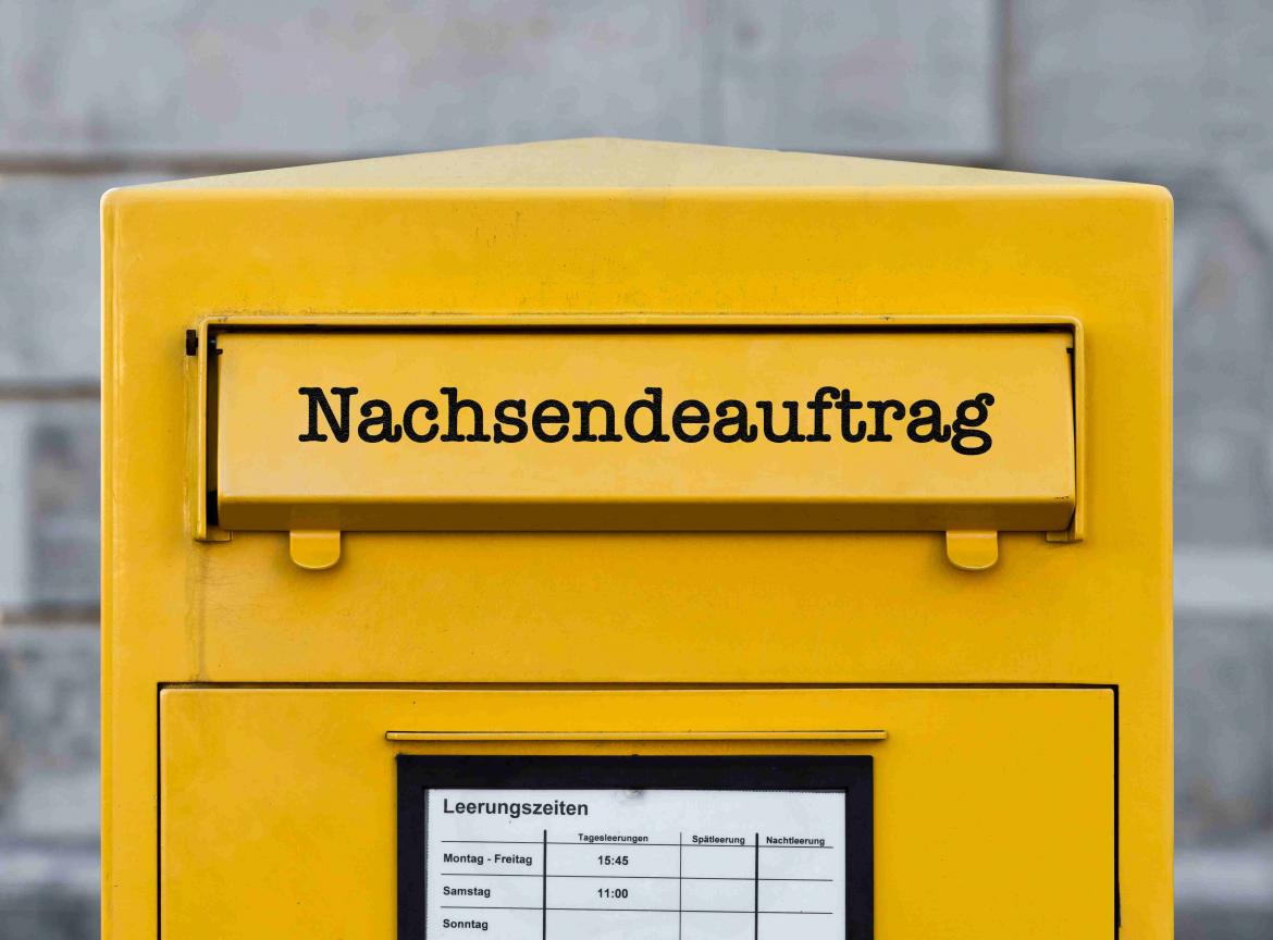 Briefkasten mit Nachsendeauftrag