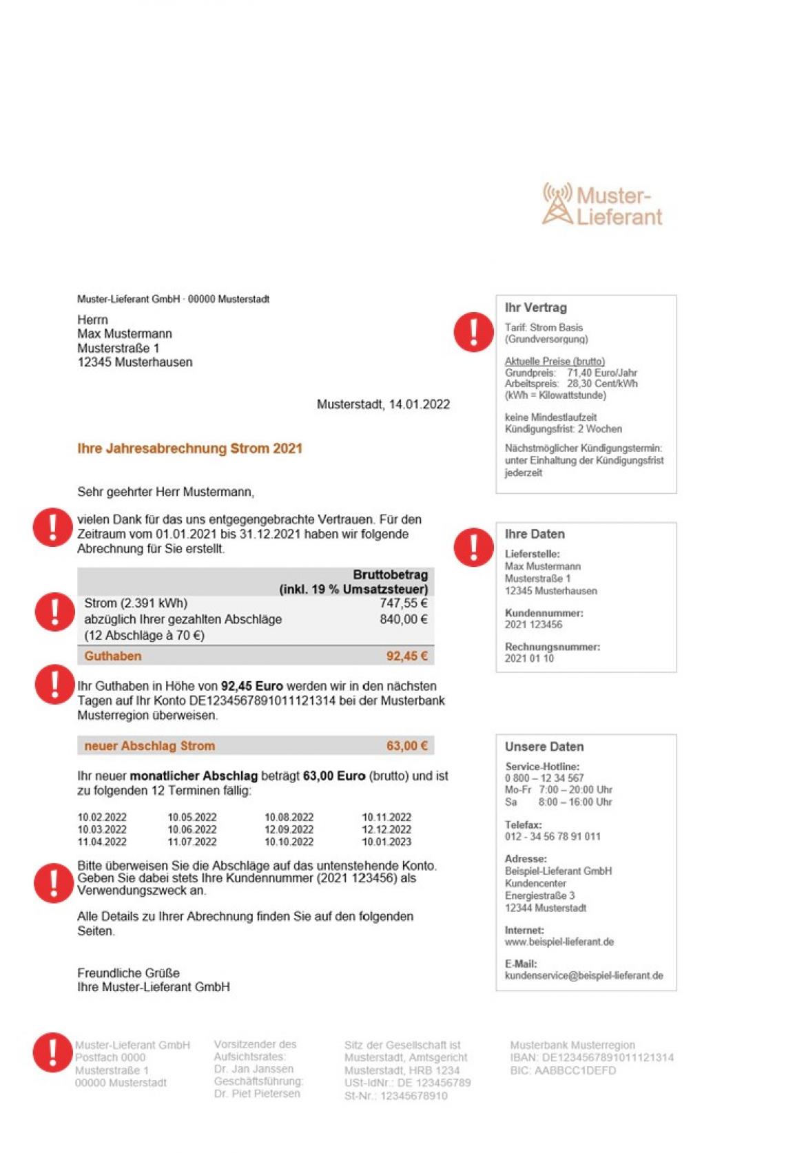 Ist Ihre Stromrechnung Korrekt? | Verbraucherzentrale Niedersachsen