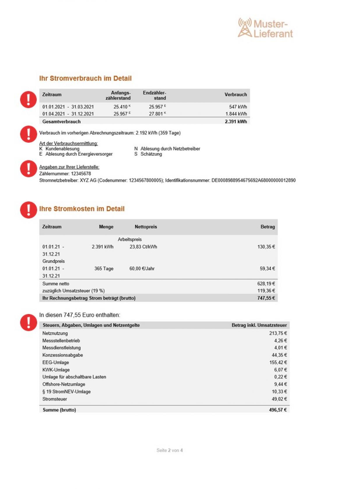 Ist Ihre Stromrechnung Korrekt? | Verbraucherzentrale Niedersachsen